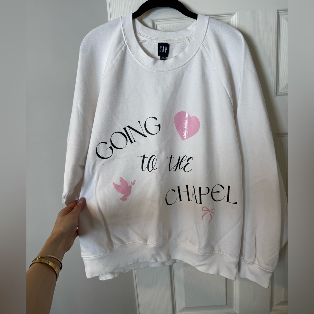 GAP White Going to the Chapel Sweatshirt